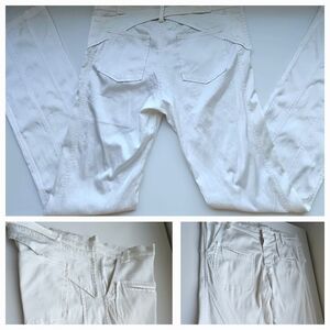 Bluemarine Liquid White 90's Low Utility Cargo Pants